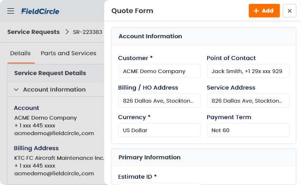 Quote On Service Request