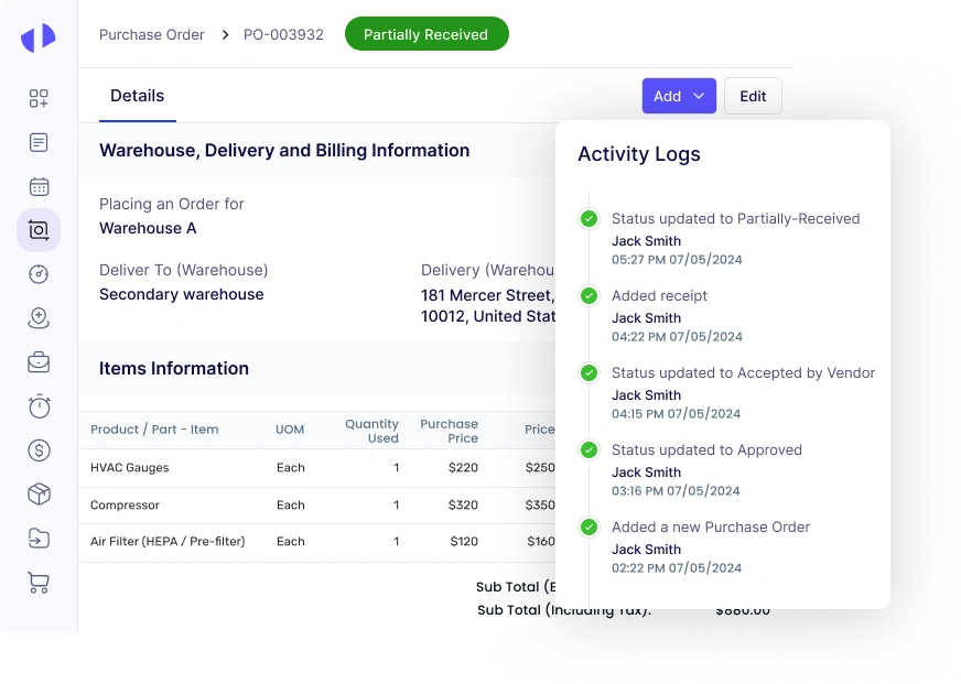 PO Reporting and Audit Trails