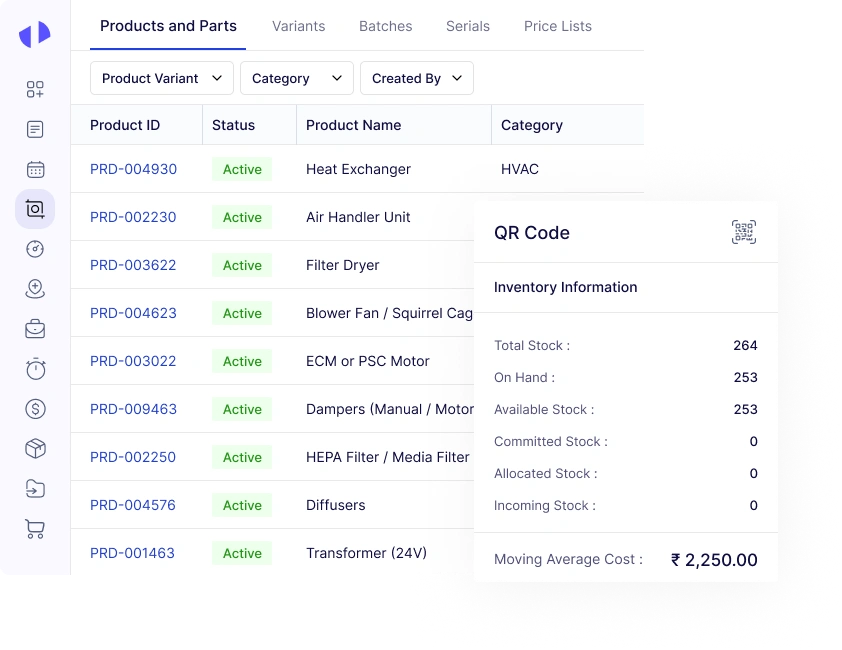 Parts and Inventory Management