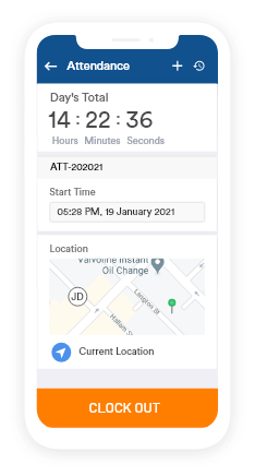 Time tracking with Field service management software