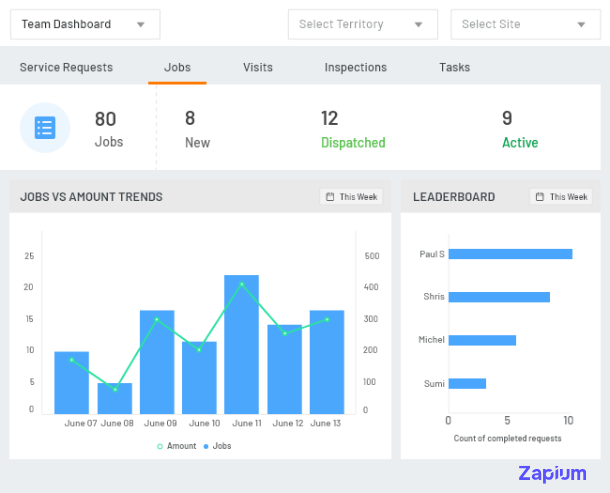 Zapium-team-dashboard 