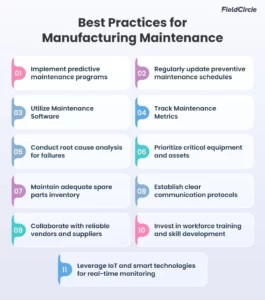 Top 11 Best Practices for Manufacturing Maintenance