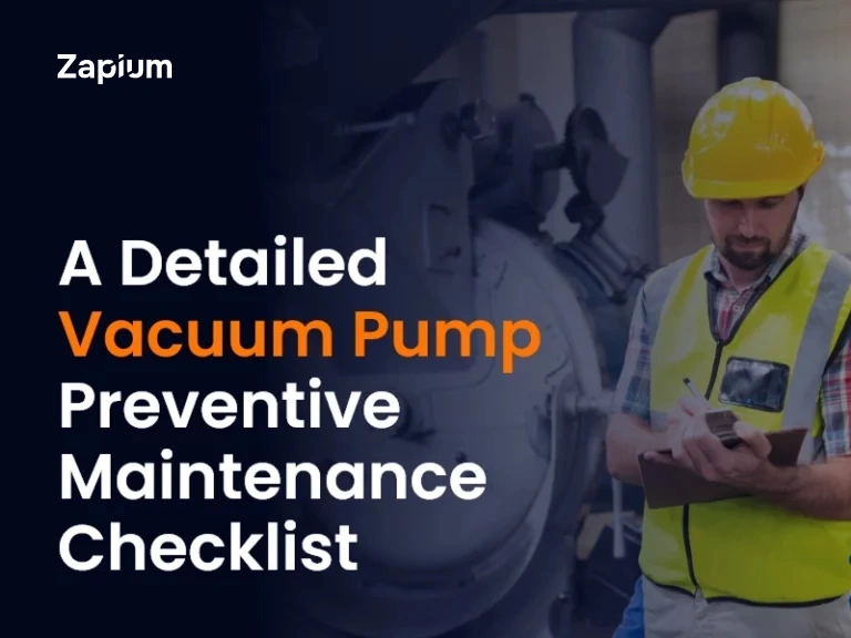 Vacuum Pump Preventive Maintenance Checklist
