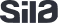 Sila brand logo in dark grey text on black background.