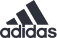 Adidas logo with the iconic three stripes on a dark background.