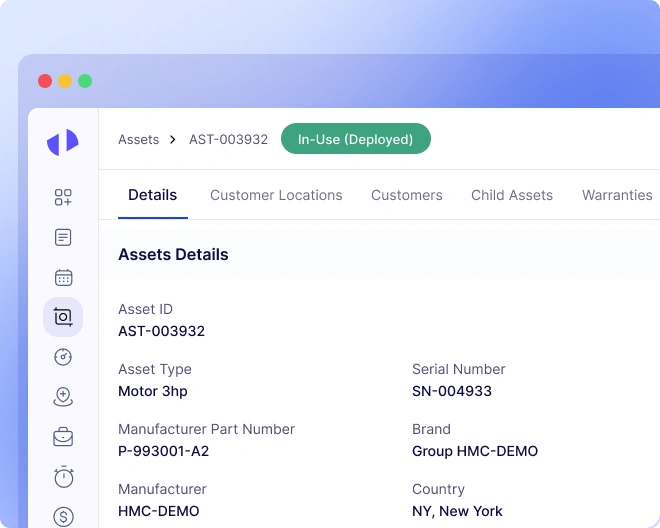 Assets tracking